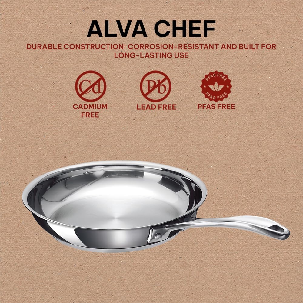 Chef 8" Stainless Steel Frying Pan Skillet