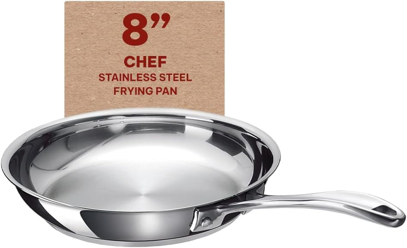 Chef 8" Stainless Steel Frying Pan Skillet